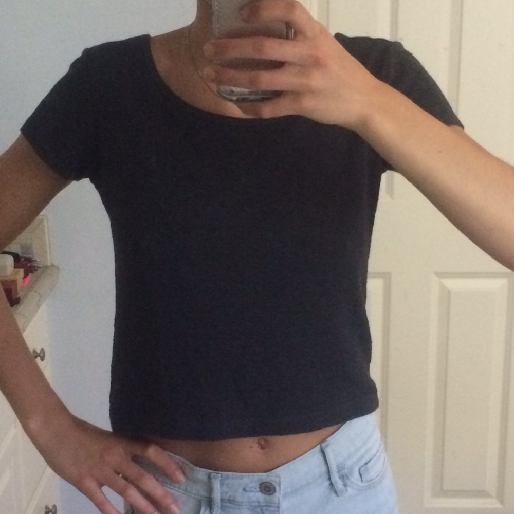PacSun Cropped Textured Tee